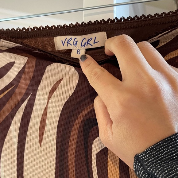 VINTAGE STYLE MESH MAXI SKIRT - Picture 4 of 4